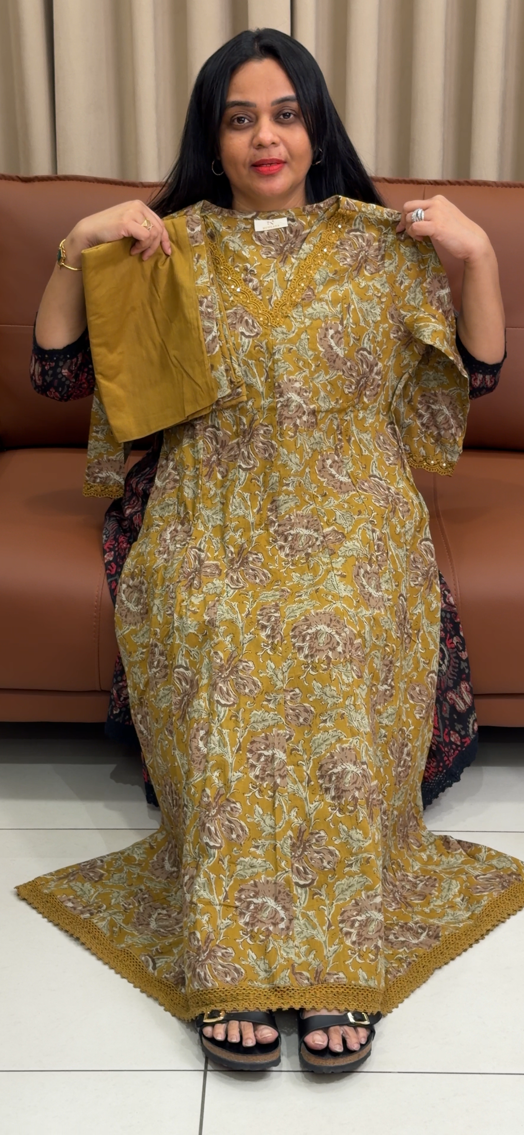 PRINTED ANARKALI TOP AND DUPATTA  - NUWA-2150