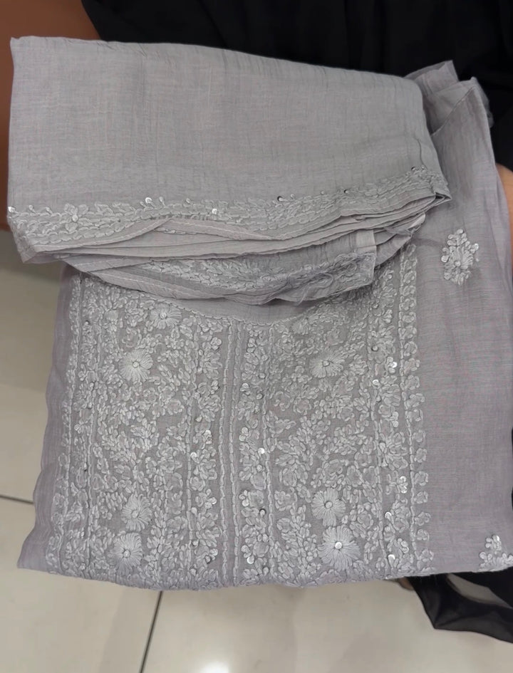 LUCKNOWI CHIKANKARI UNSTITCHED SALWAR SUITS - NUWA-1343