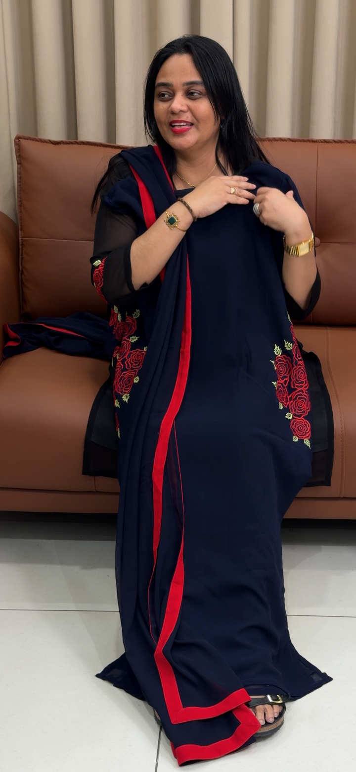 IN-HOUSE FAUX GEORGETTE TOP AND DUPATTA  - NUWA - 2155