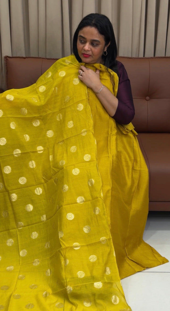 SEMI RAW SILK UNSTITCHED SALWAR SUITS - NUWA-1529