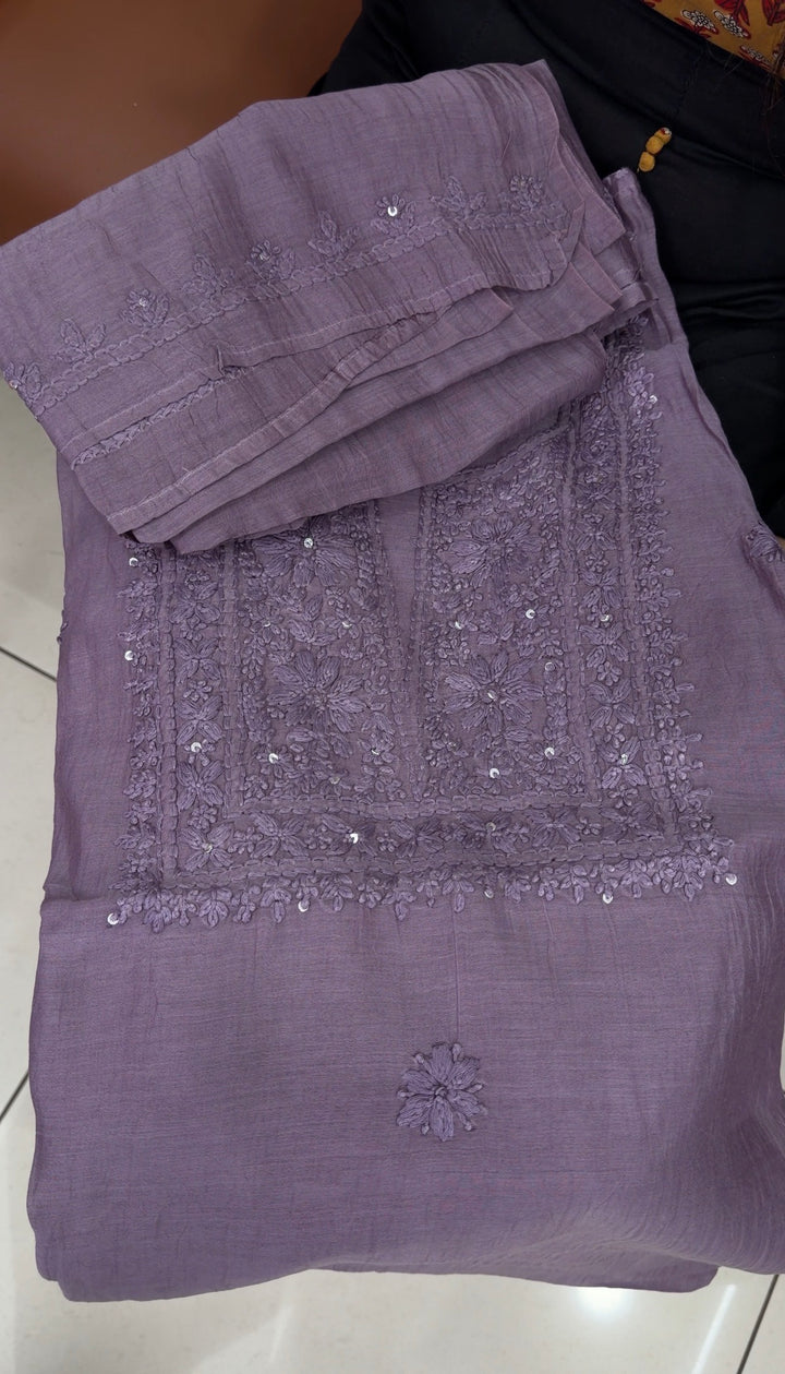 MUL CHANDERI UNSTITCHED SALWAR SUITS - NUWA-1508