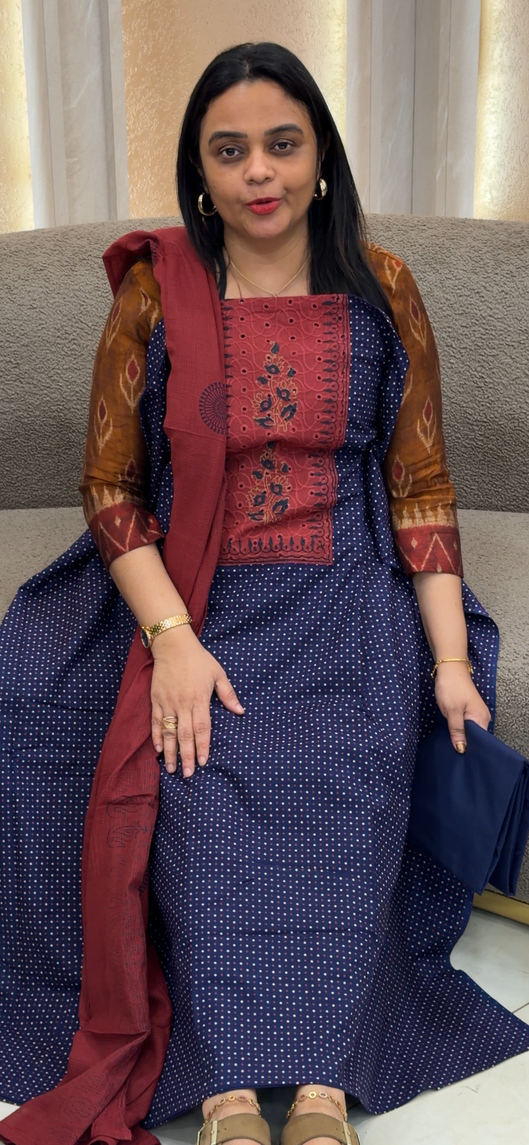 COTTON UNSTITCHED SALWAR SUITS - NUWA - 1398