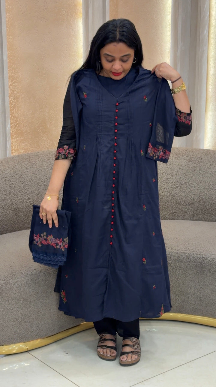 COTTON TOP,BOTTOM AND DUPATTA - IHA 2449