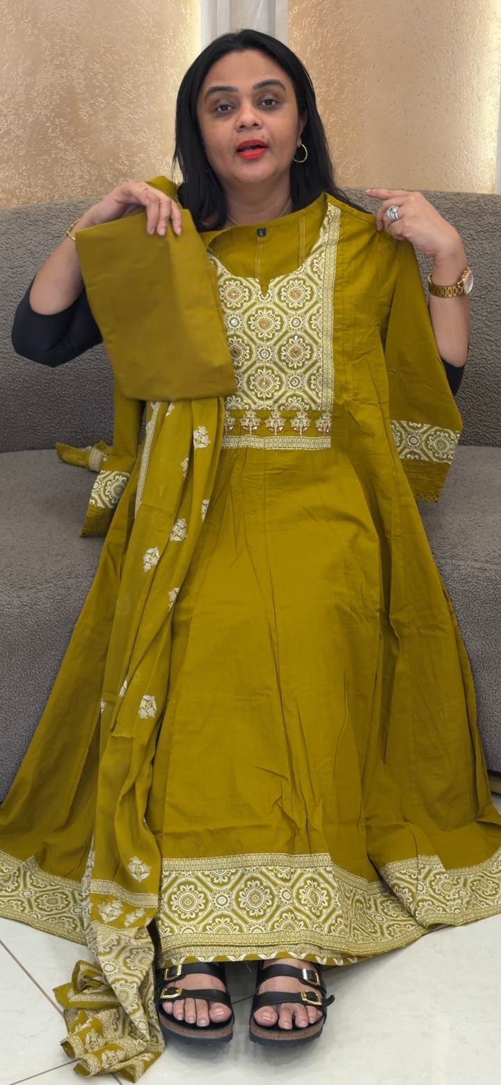 PRINTED ANARKALI TOPS  - NUWA - 2136