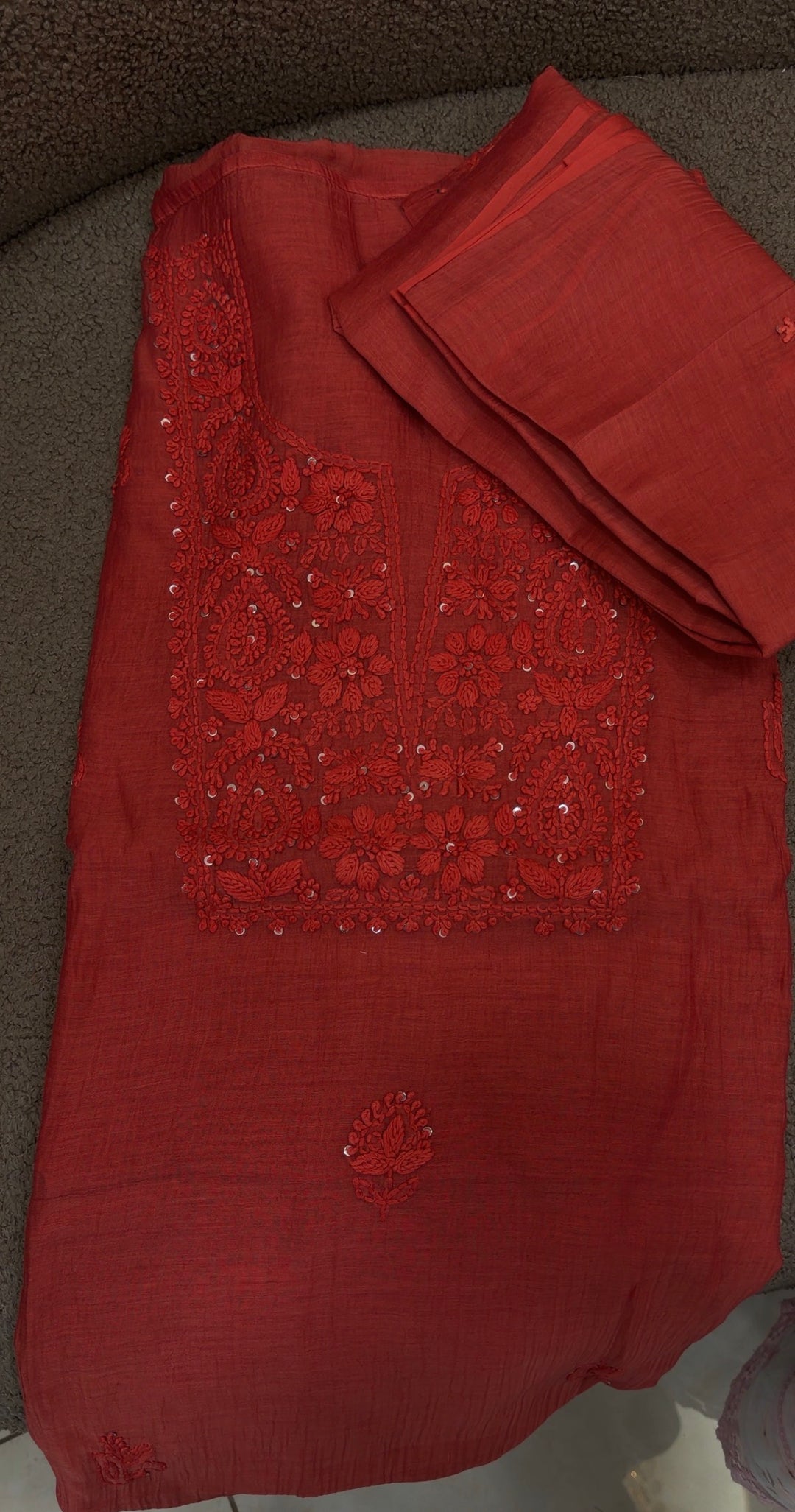 LUCKNOWI CHIKANKARI UNSTITCHED SALWAR SUITS - NUWA-1282