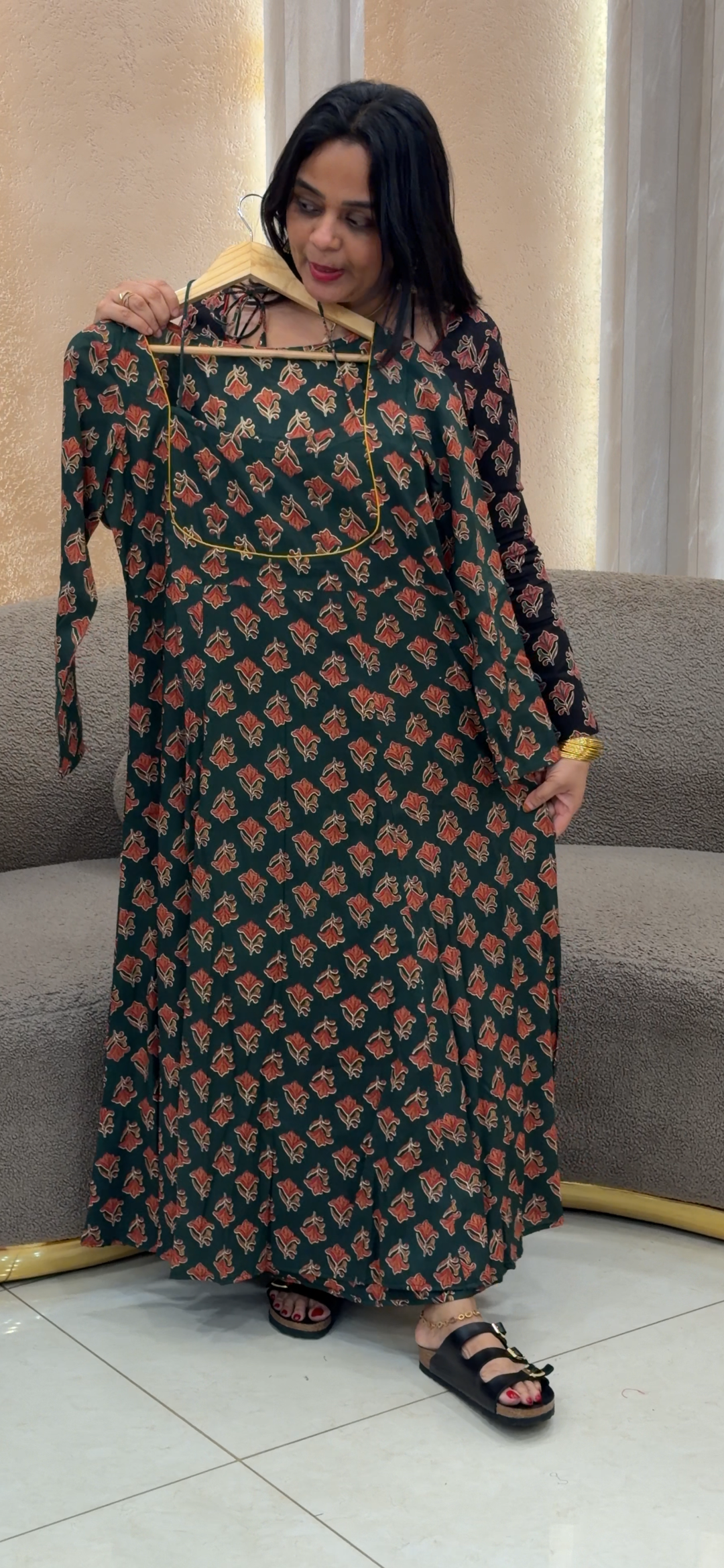 IN-HOUSE PRINTED COTTON LONG TOPS - NUWA - 1670