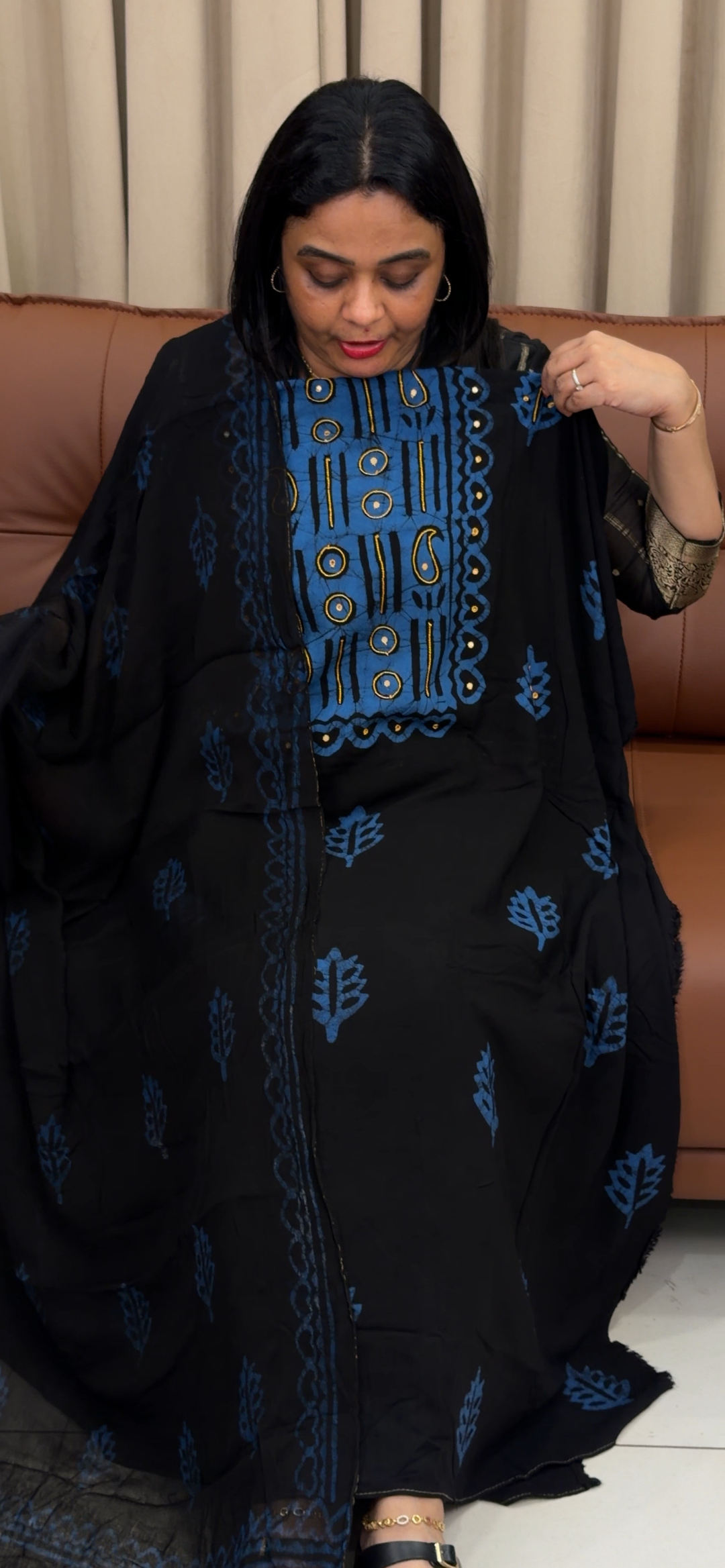PRINTED RAYON UNSTITCHED SALWRA SUITS - NUWA - 1572