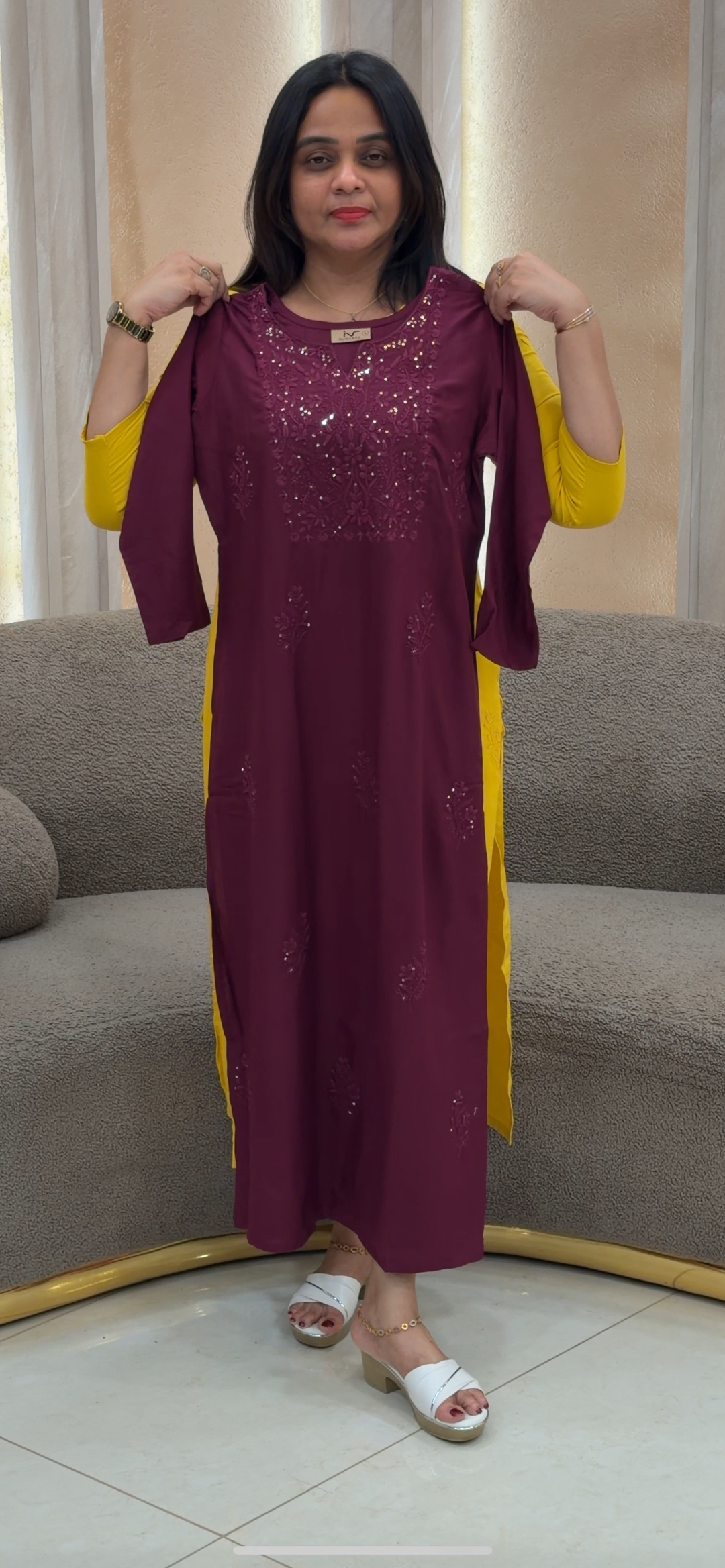 LUCKNOWI CHIKANKARI TOPS - NUWA - 136