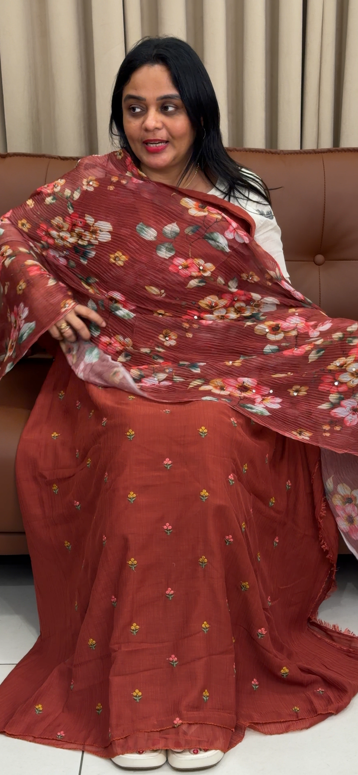 MUL CRUSHED UNSTITCHED SALWAR SUITS - NUWA - 1716