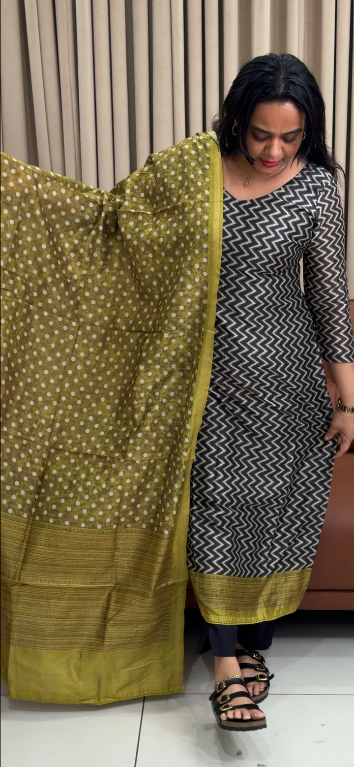 MAHESWARI SILK UNSTITCHED SALWAR SUITS - NUWA-1973
