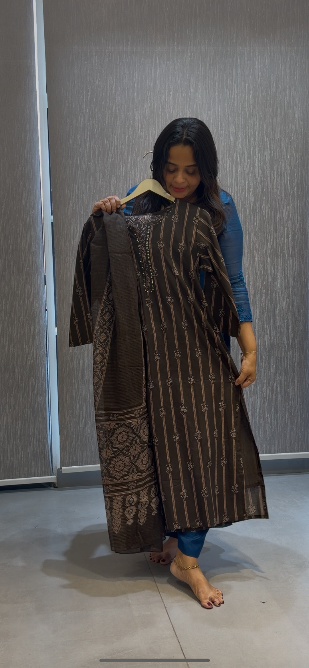 PRINTED COTTON TOP, BOTTOM AND DUPATTA - NUWA-291