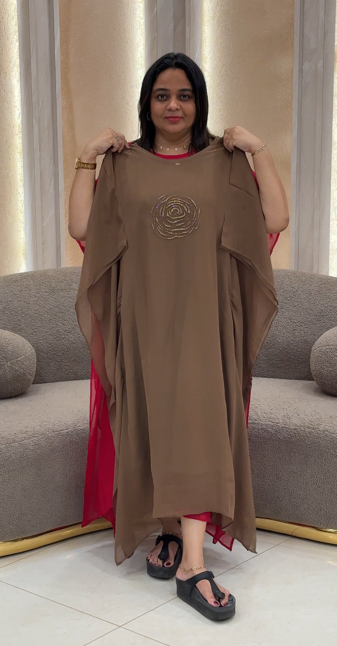 HAND WORKED KAFTAN TOP - NUWA-029