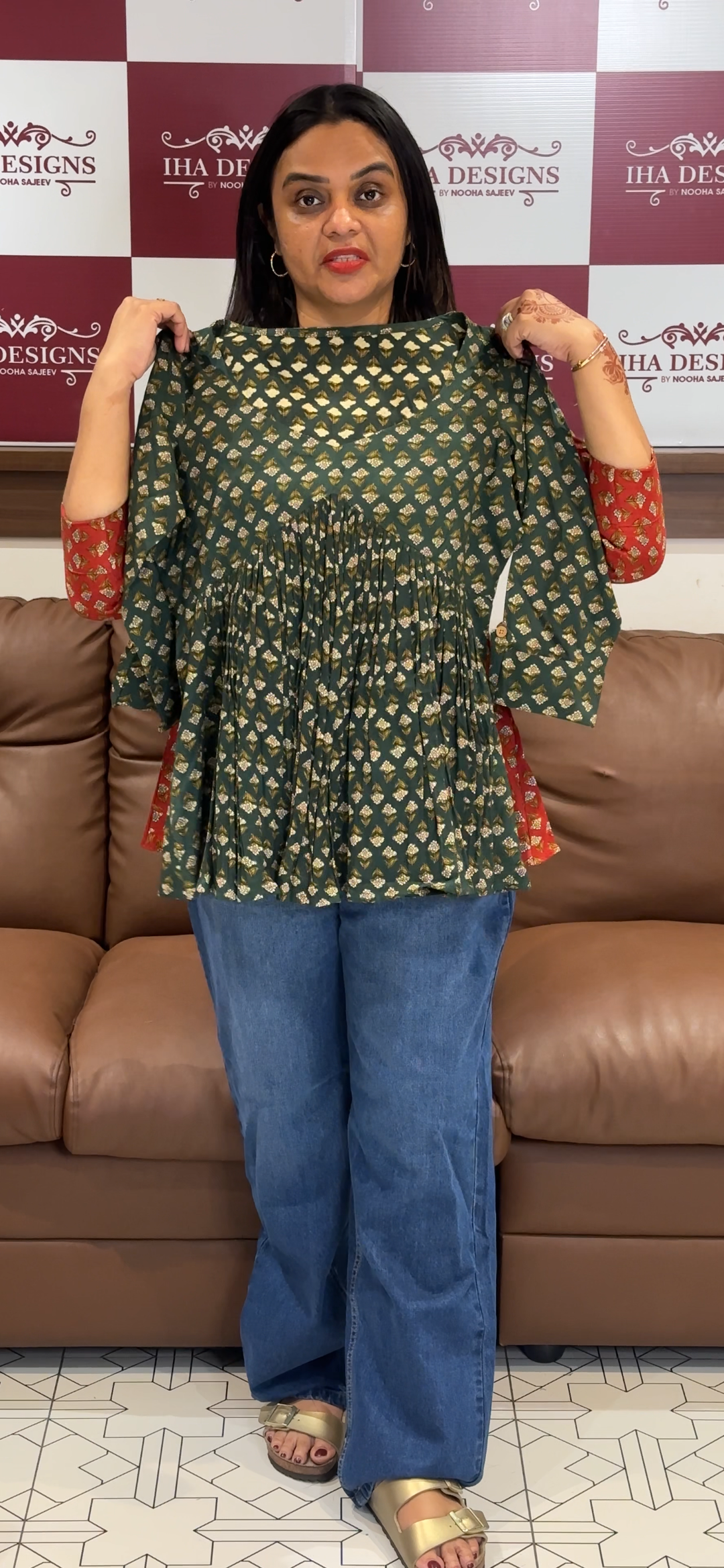PRINTED SHORT TOPS - NUWA - 1018