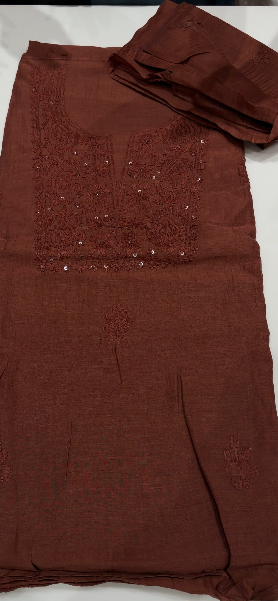 CHIKANKARI UNSTITCHED SALWAR SUITS - NUWA - 1743