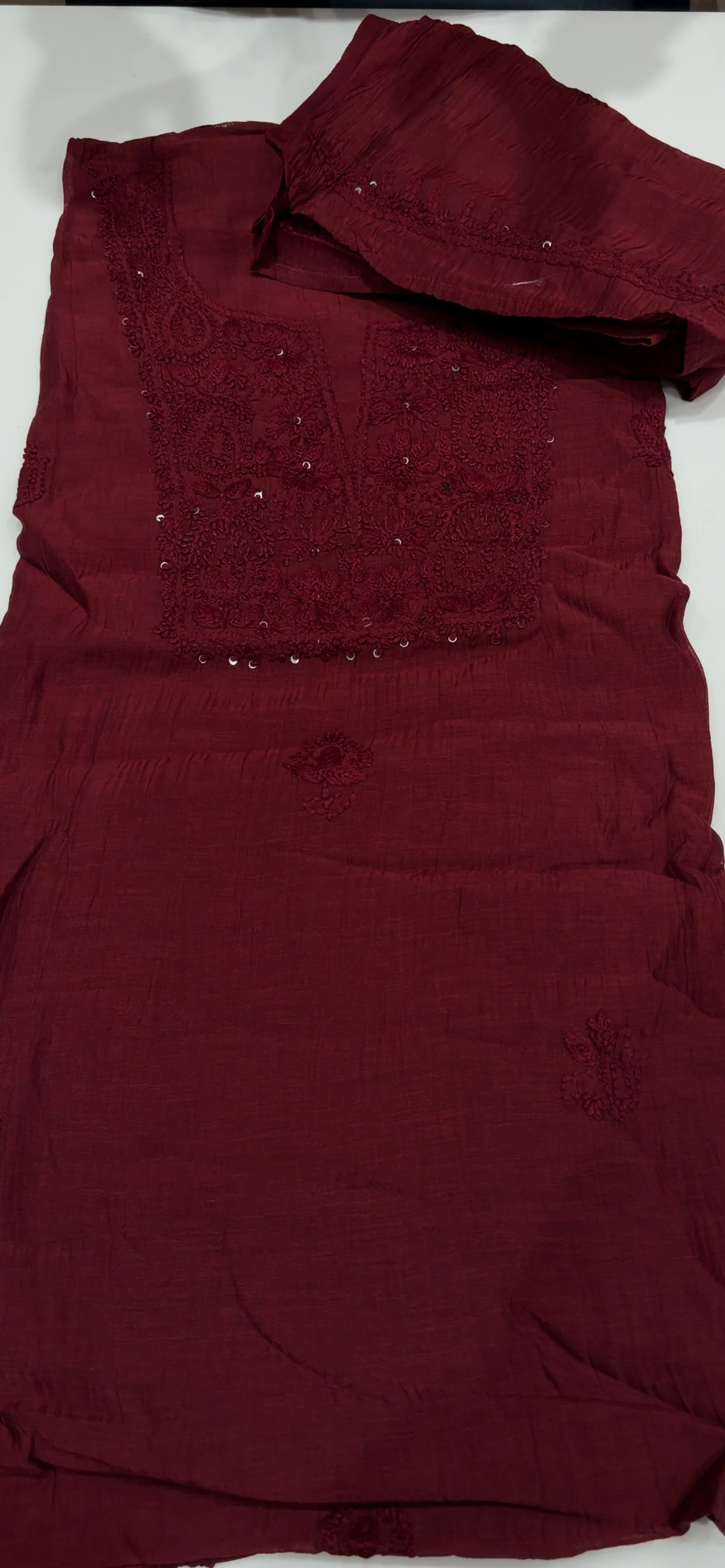 CHIKANKARI UNSTITCHED SALWAR SUITS - NUWA - 1743