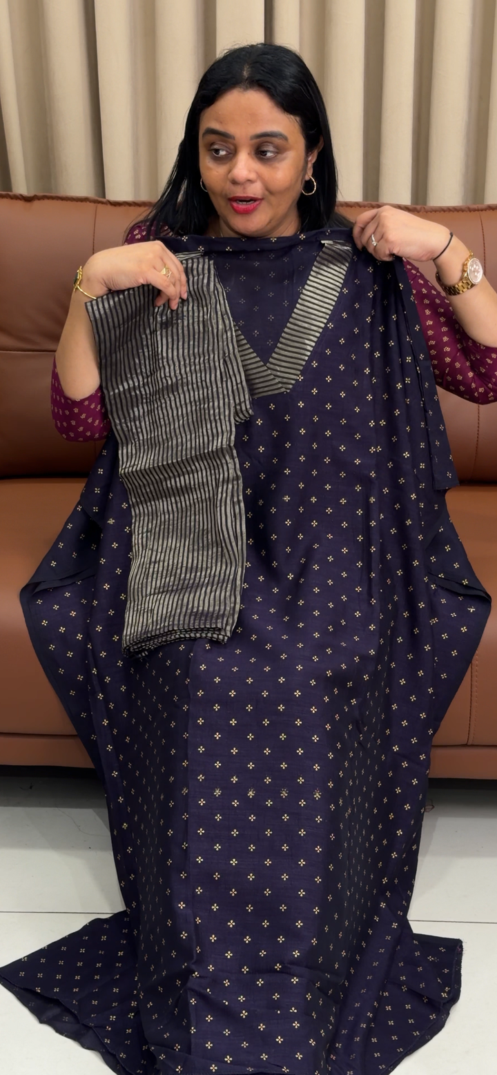 SEMI RAW SILK UNSTITCHED SALWAR SUITS - NUWA - 1745
