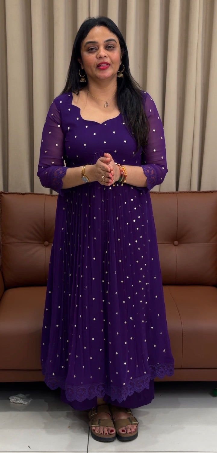 IN-HOUSE FAUX GEORGETTE ALINE TOPS - NUWA-1545