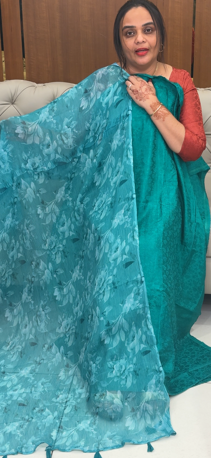 SILK UNSTITCHED SALWAR SUITS - NUWA - 629