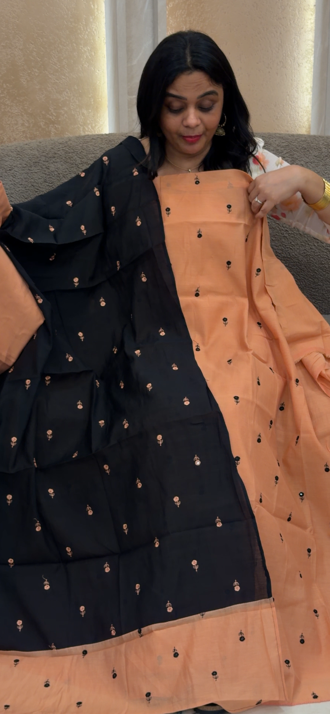 SOFT MUL CHANDERI UNSTITCHED SALWAR SUITS - NUWA - 1685