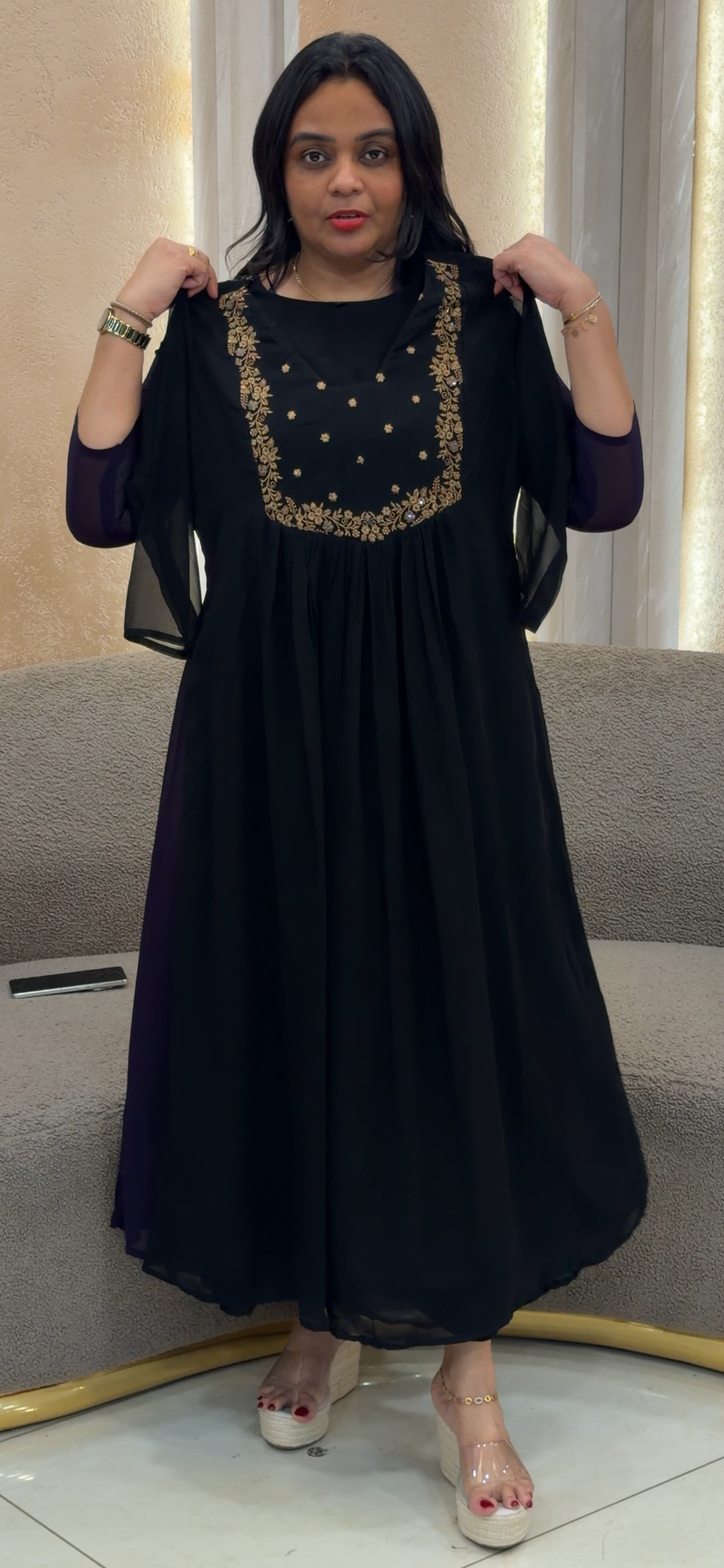 FAUX GEORGETTE ALINE TOPS - NUWA - 1194