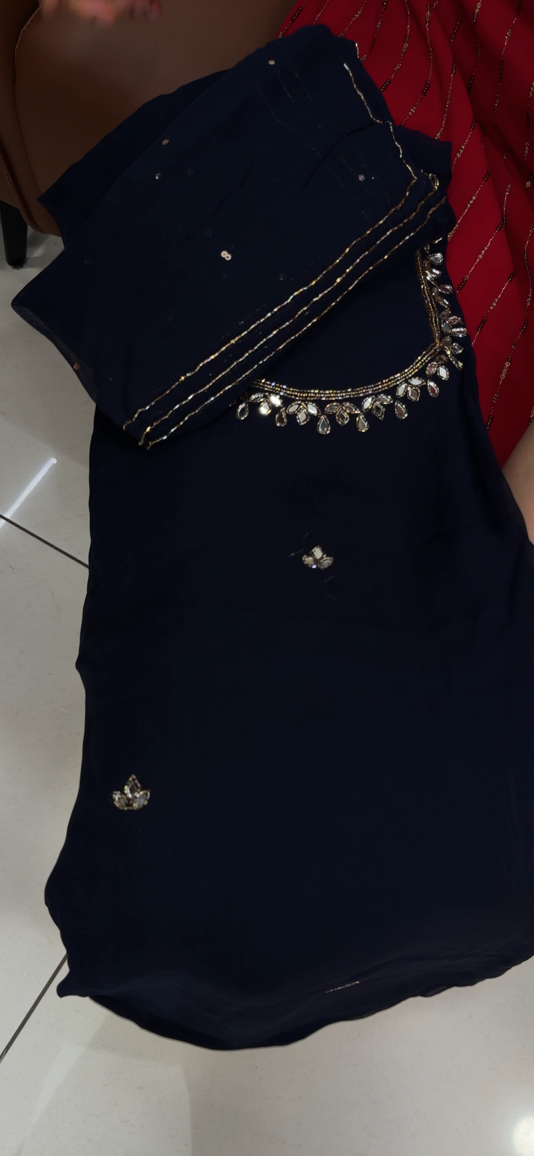 VISCOSE GEORGETTE UNSTITCHED SALWAR SUITS - NUWA - 1852