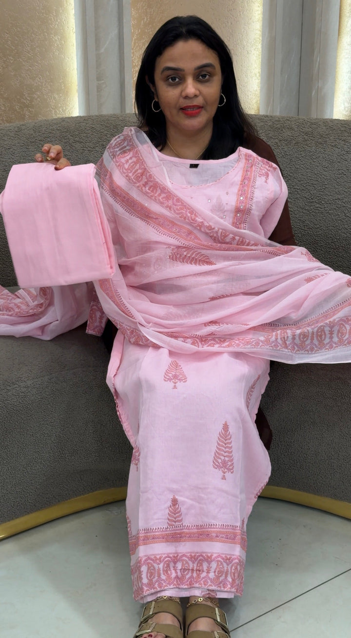 MUL MUL TOP, BOTTOM AND DUPATTA - NUWA-1208