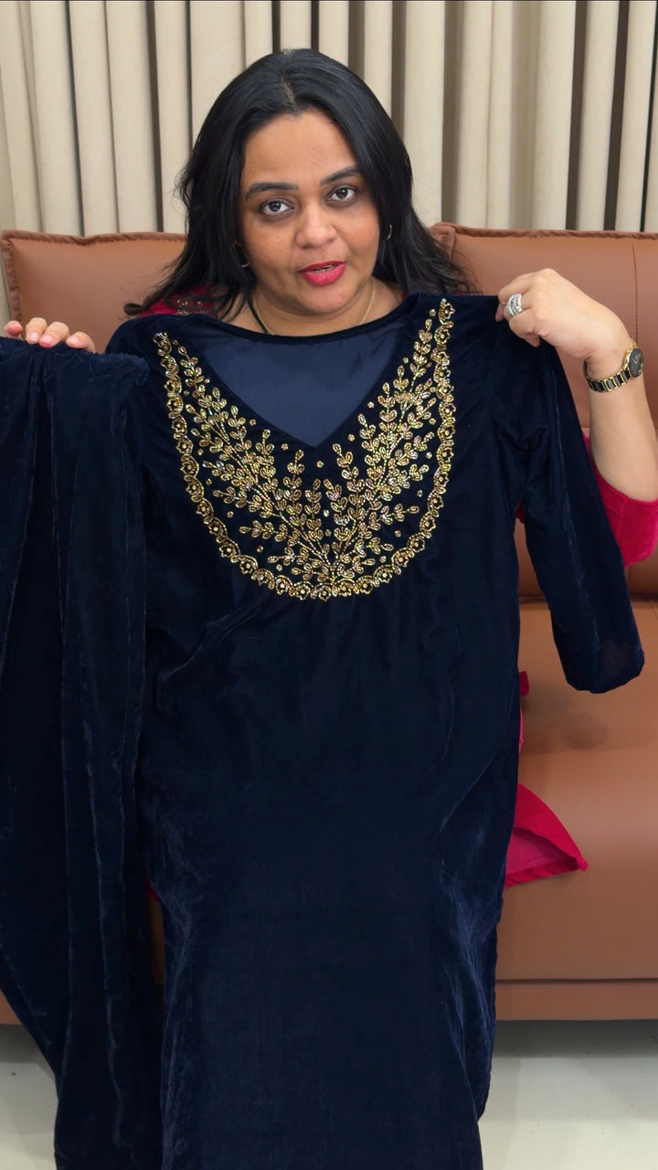 IN-HOUSE VELVET CO-ORDS SETS - NUWA-1963