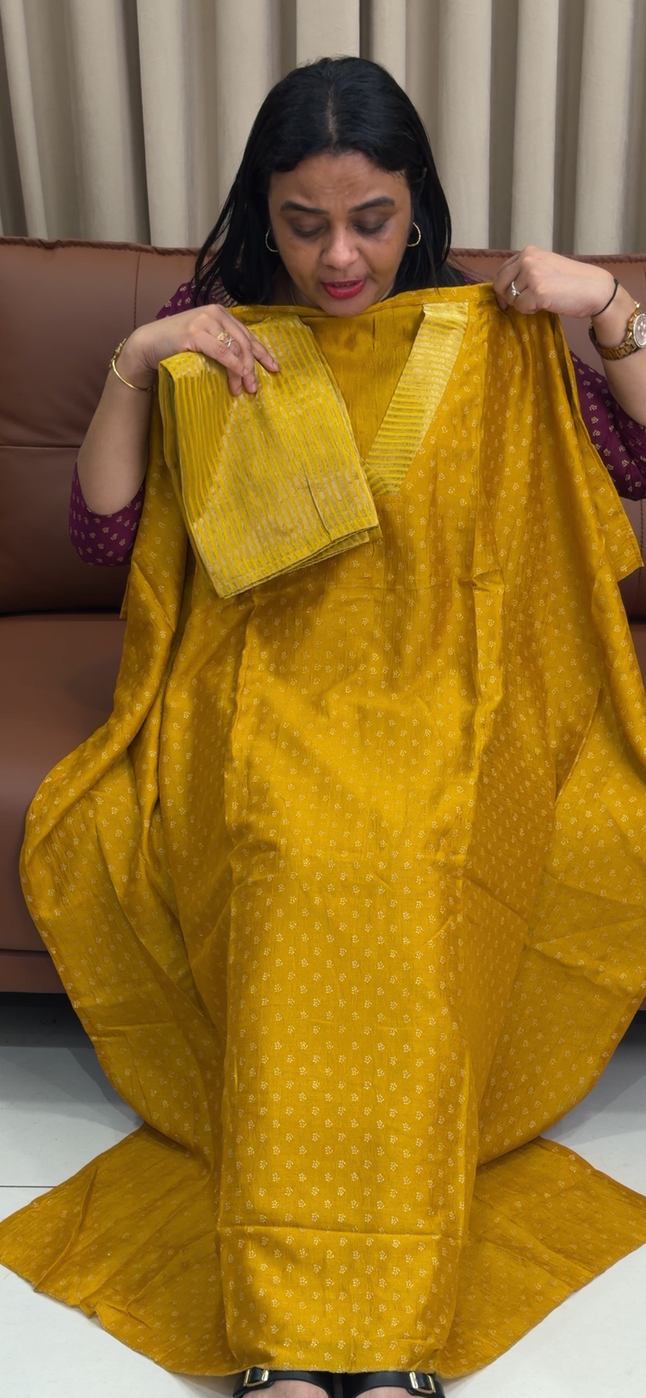 SEMI RAW SILK UNSTITCHED SALWAR SUITS - NUWA - 1745