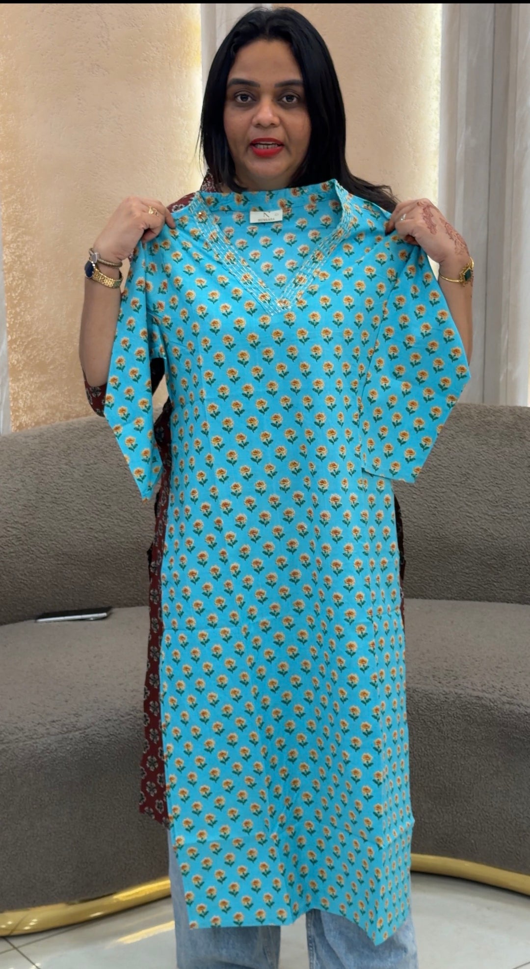 PRINTED COTTON TOPS - NUWA-1245