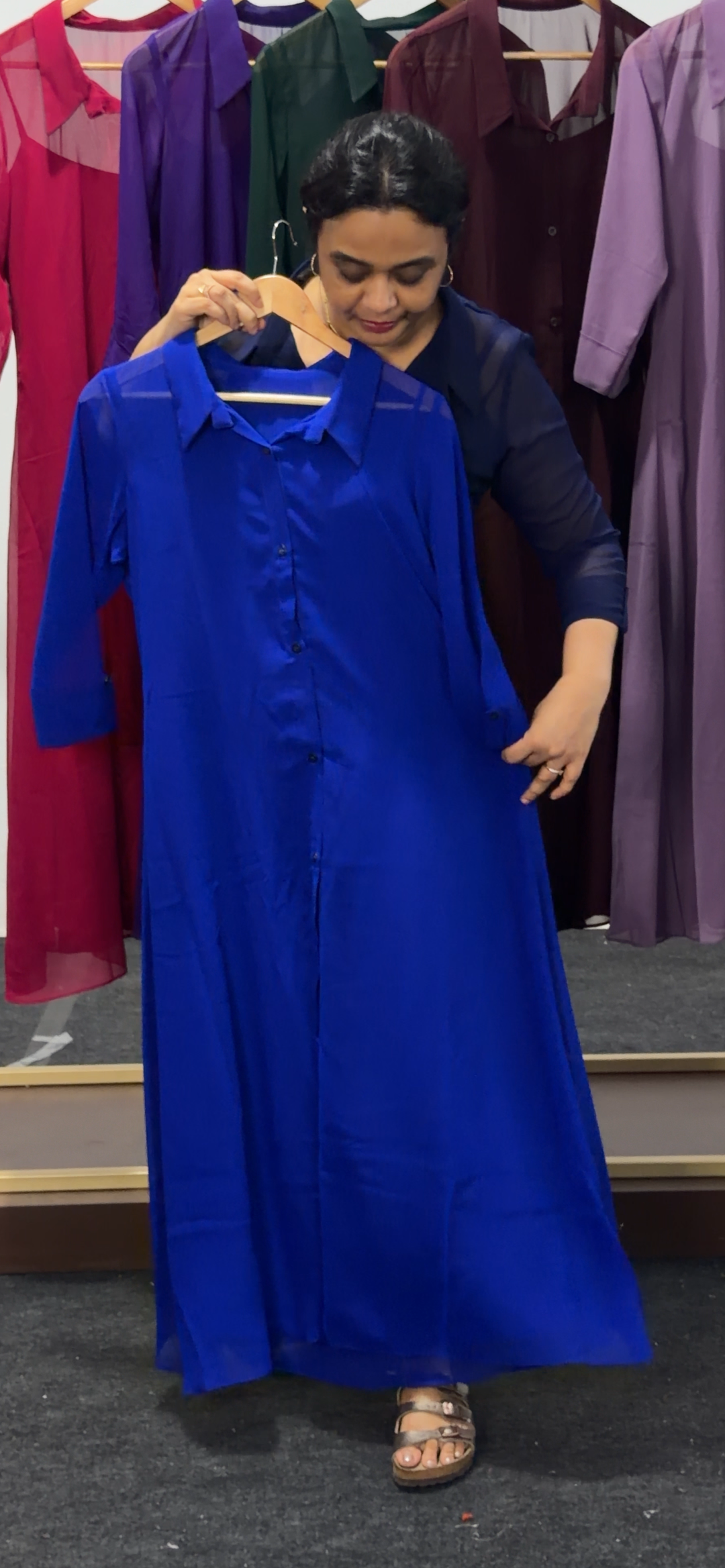 IN-HOUSE GEORGETTE TUNIC TOPS - NUWA - 2533