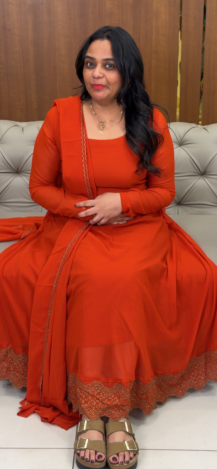 PARTY WEAR ANARKALI TOP AND DUPATTA - NUWA -  1051
