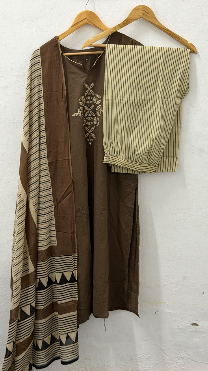 COTTON TOP, BOTTOM AND DUPATTA - NUWA - 2518