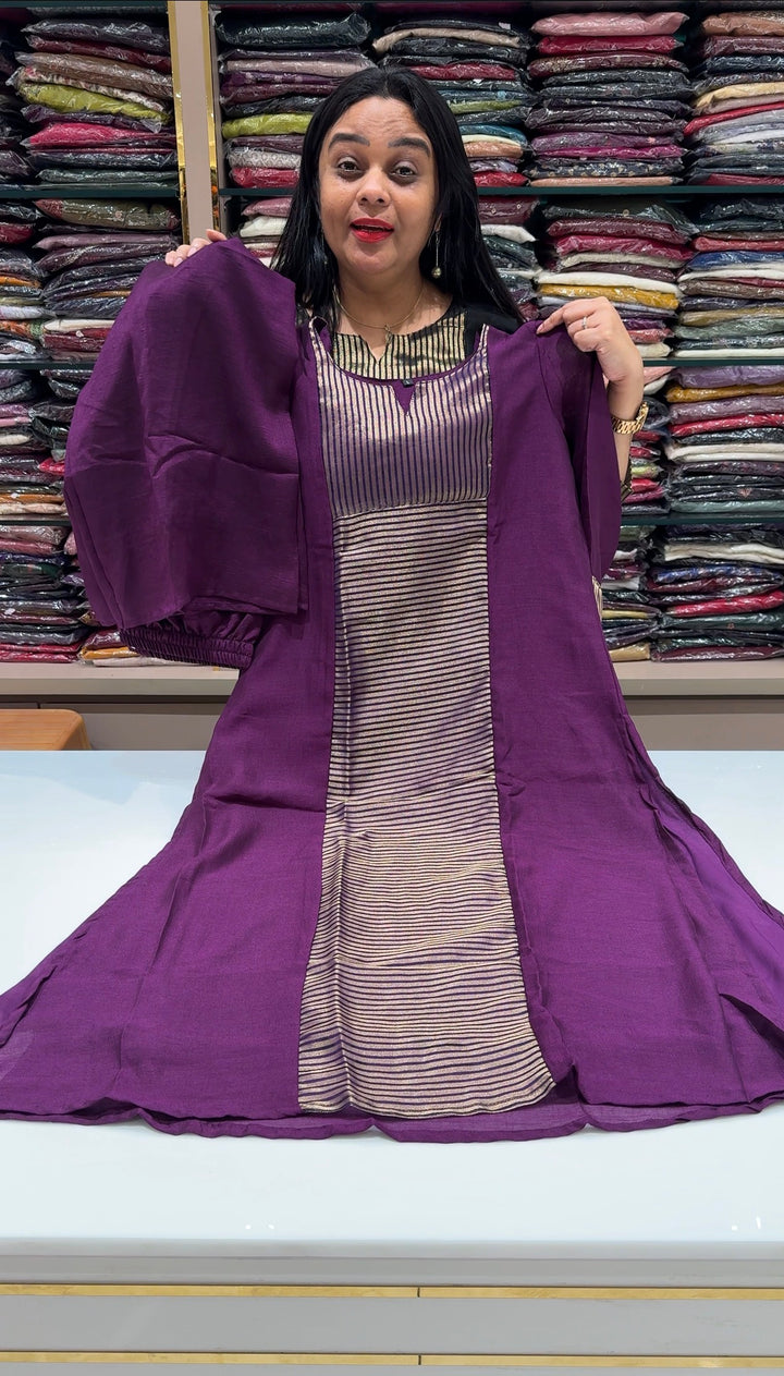 SEMI RAW SILK CO-ORDS SETS - NUWA-2211