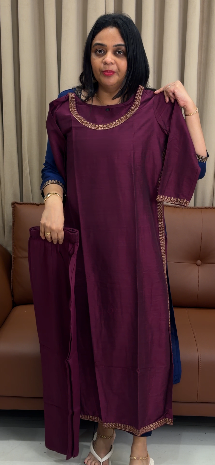 SLUB SILK CO-ORD SETS - NUWA - 1559