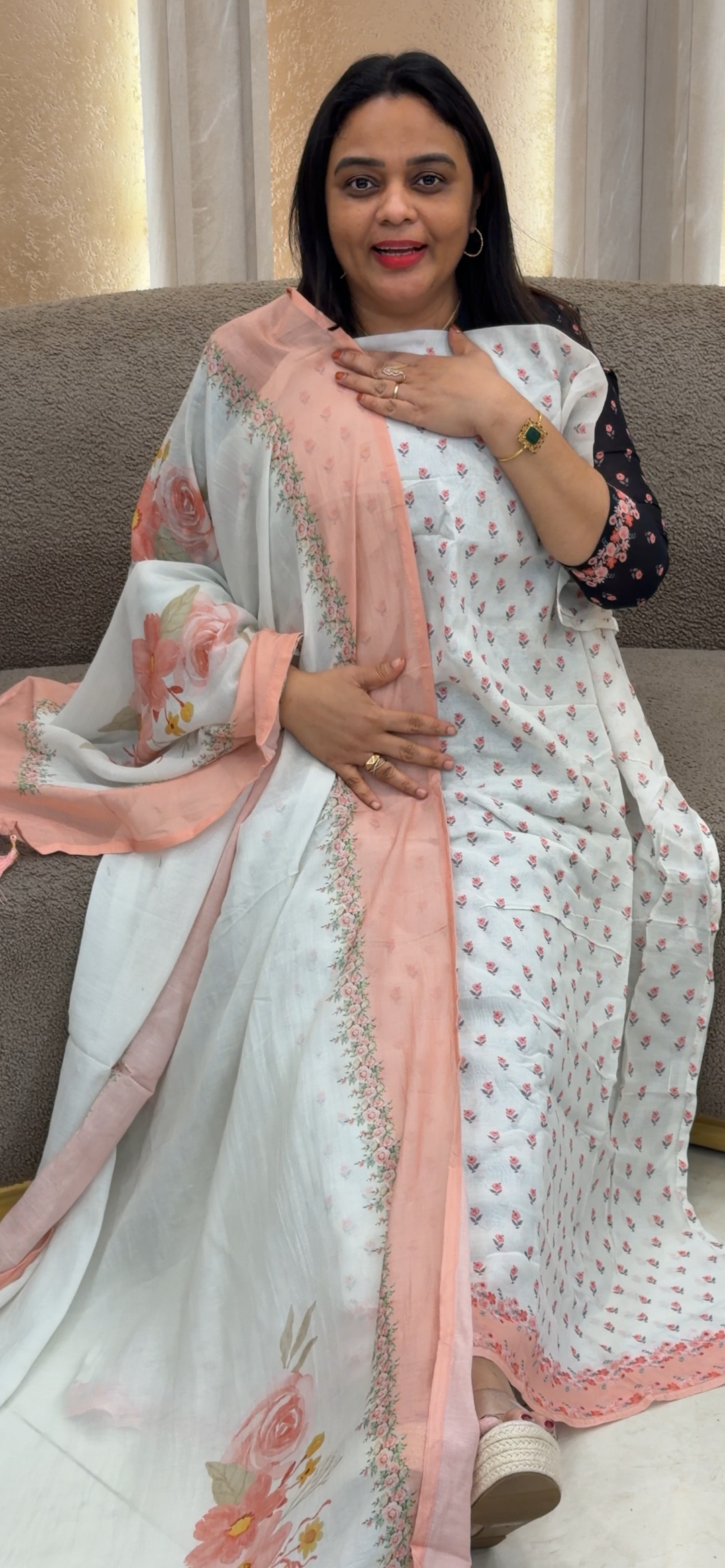 MUL CHANDERI UNSTITCHED SALWAR SUITS - NUWA - 1355