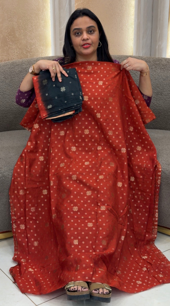 MUL CHANDERI UNSTITCHED SALWAR SUITS - NUWA-1172