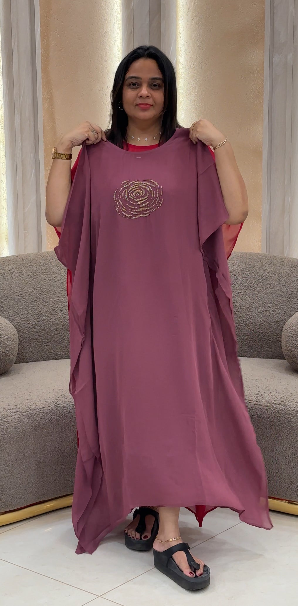 HAND WORKED KAFTAN TOP - NUWA-029