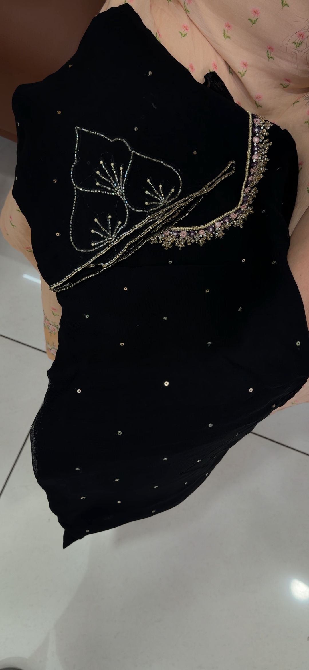HAND WORKED UNSTITCHED SALWAR SUITS - NUWA - 1818