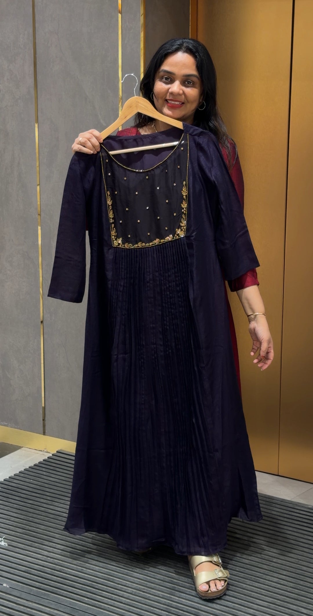 SEMI RAW SILK ALINE TOPS - NUWA-475