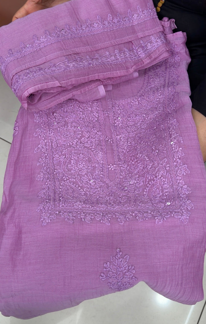 MUL CHANDERI UNSTITCHED SALWAR SUITS - NUWA-1508