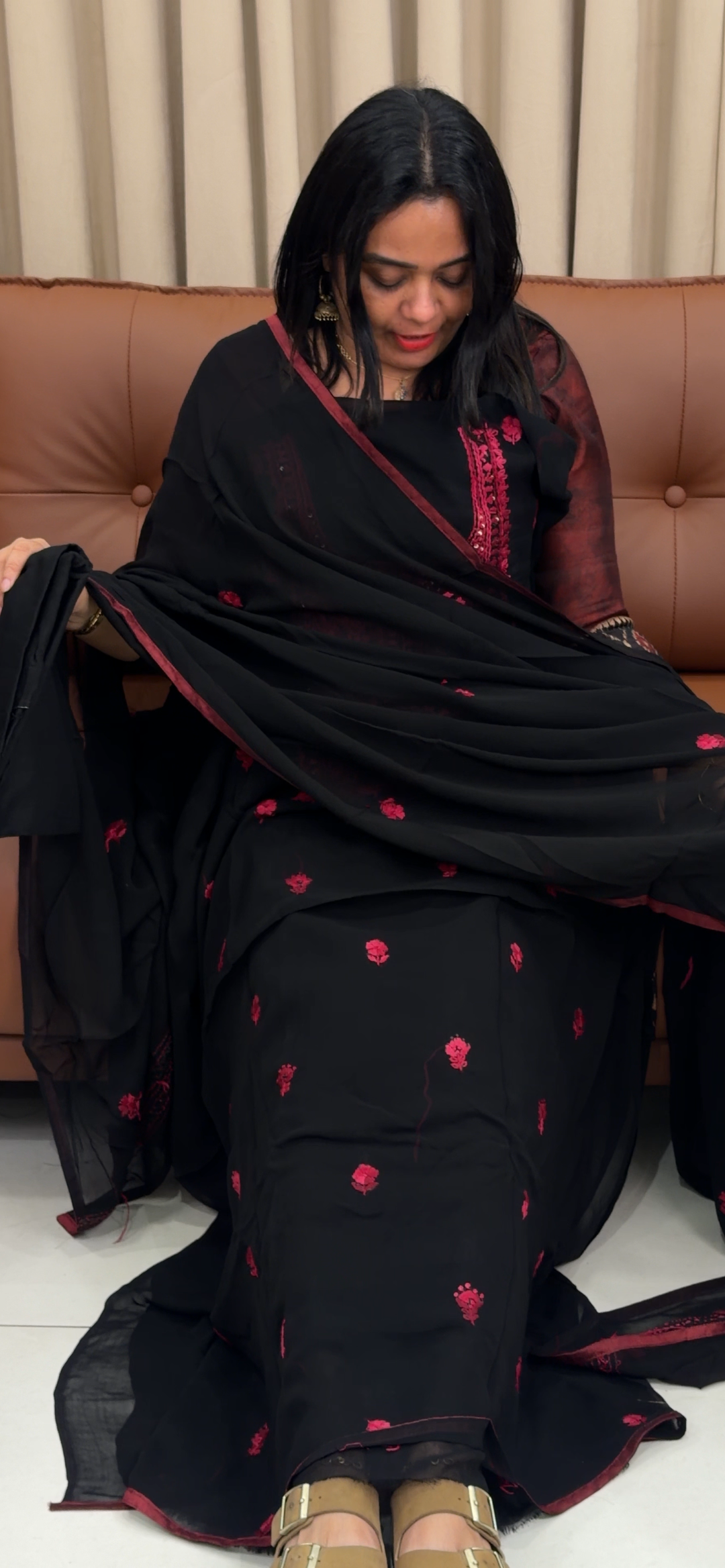 HAND WORKED UNSTITCHED SALWAR SUITS - NUWA - 1503