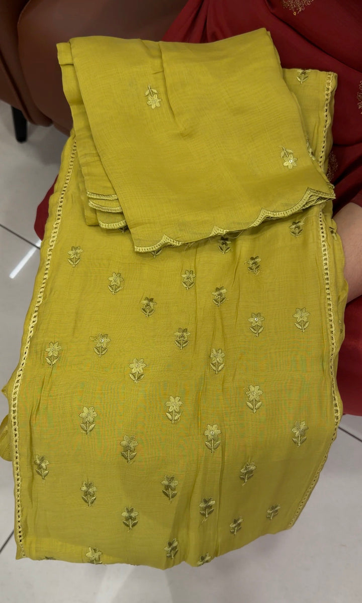 MALAI CHANDERI UNSTITCHED SALWAR SUITS - NUWA-1841