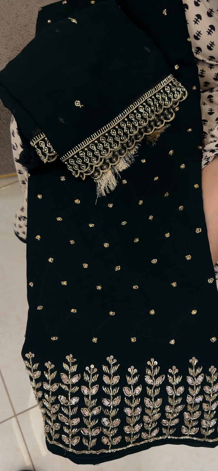 FAUX GEORGETTE UNSTITCHED SALWAR SUITS - NUWA - 1058