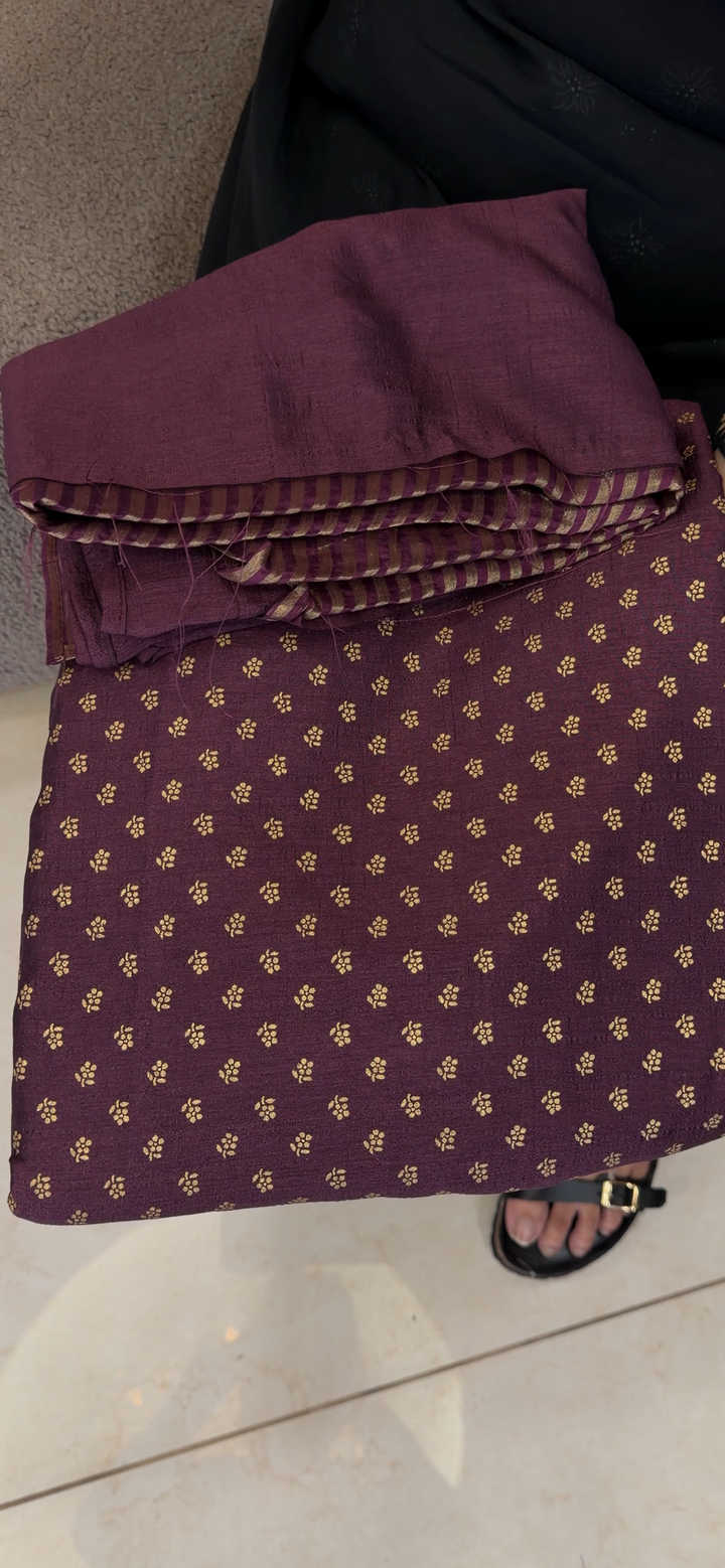 SEMI RAW SILK UNSTITCHED SALWAR SUITS - NUWA - 2243