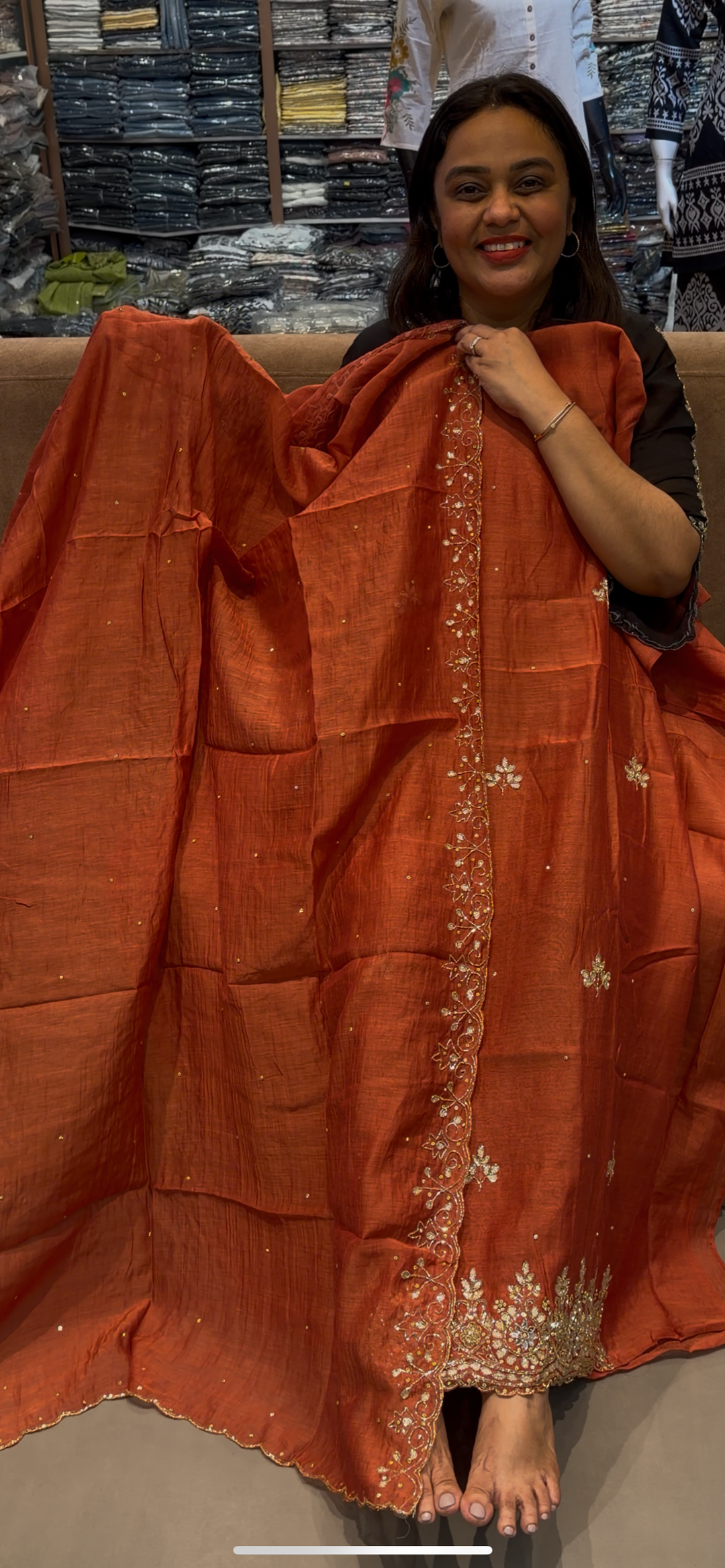 BANARASI MUL UNSTITCHED SALWAR SUITS - NUWA - 481