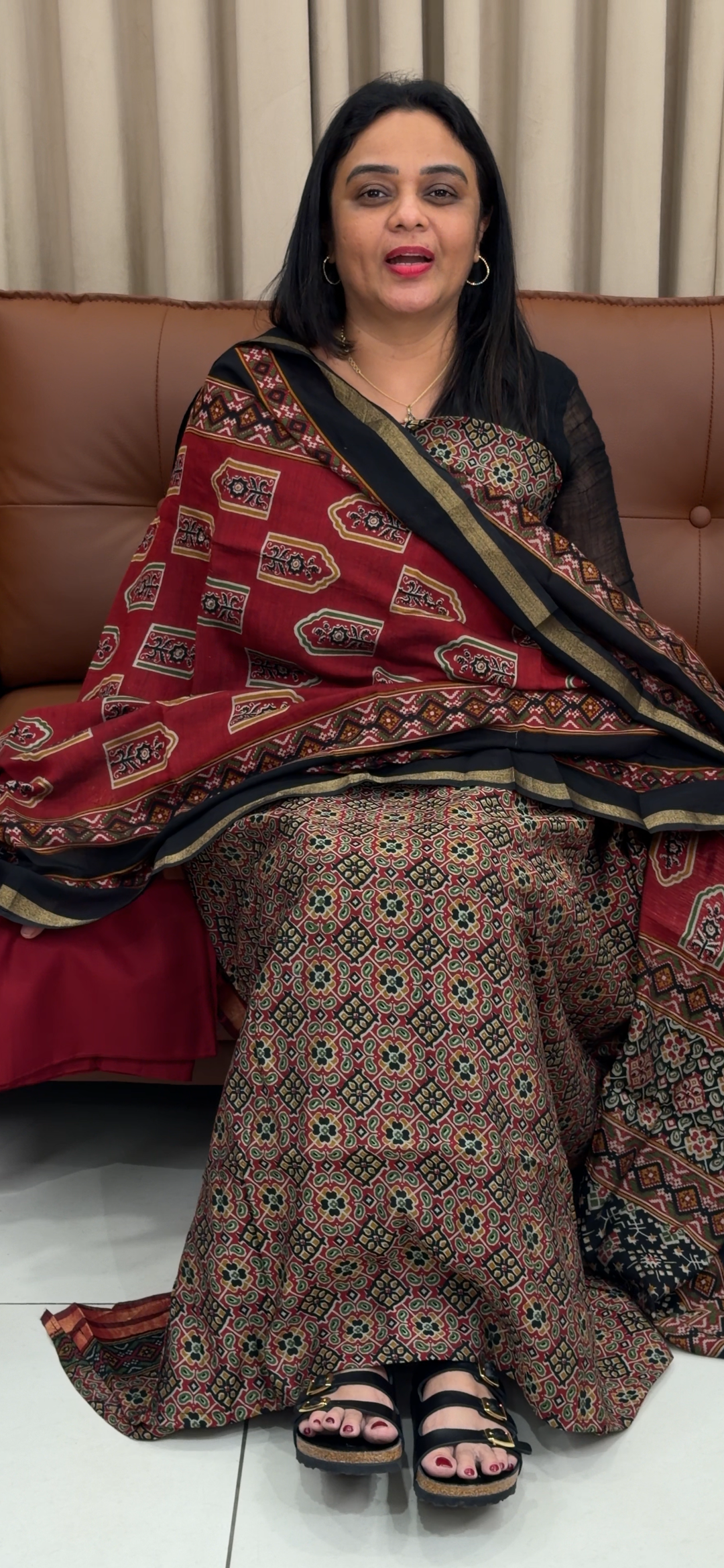 AJRAKH PRINTED UNSTITCHED SALWAR SUITS - NUWA - 1591