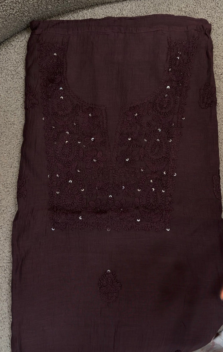 LUCKNOWI CHIKANKARI UNSTITCHED SALWAR SUITS - NUWA-1282