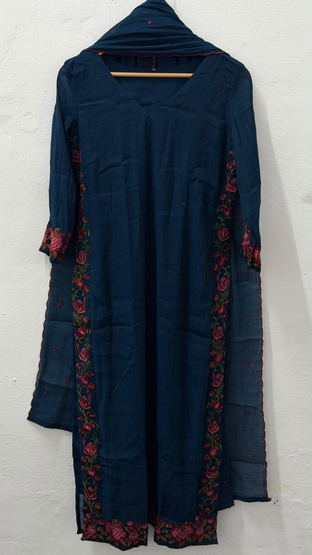 SILK LINEN TOP,BOTTOM AND DUPATTA - NUWA - 2509
