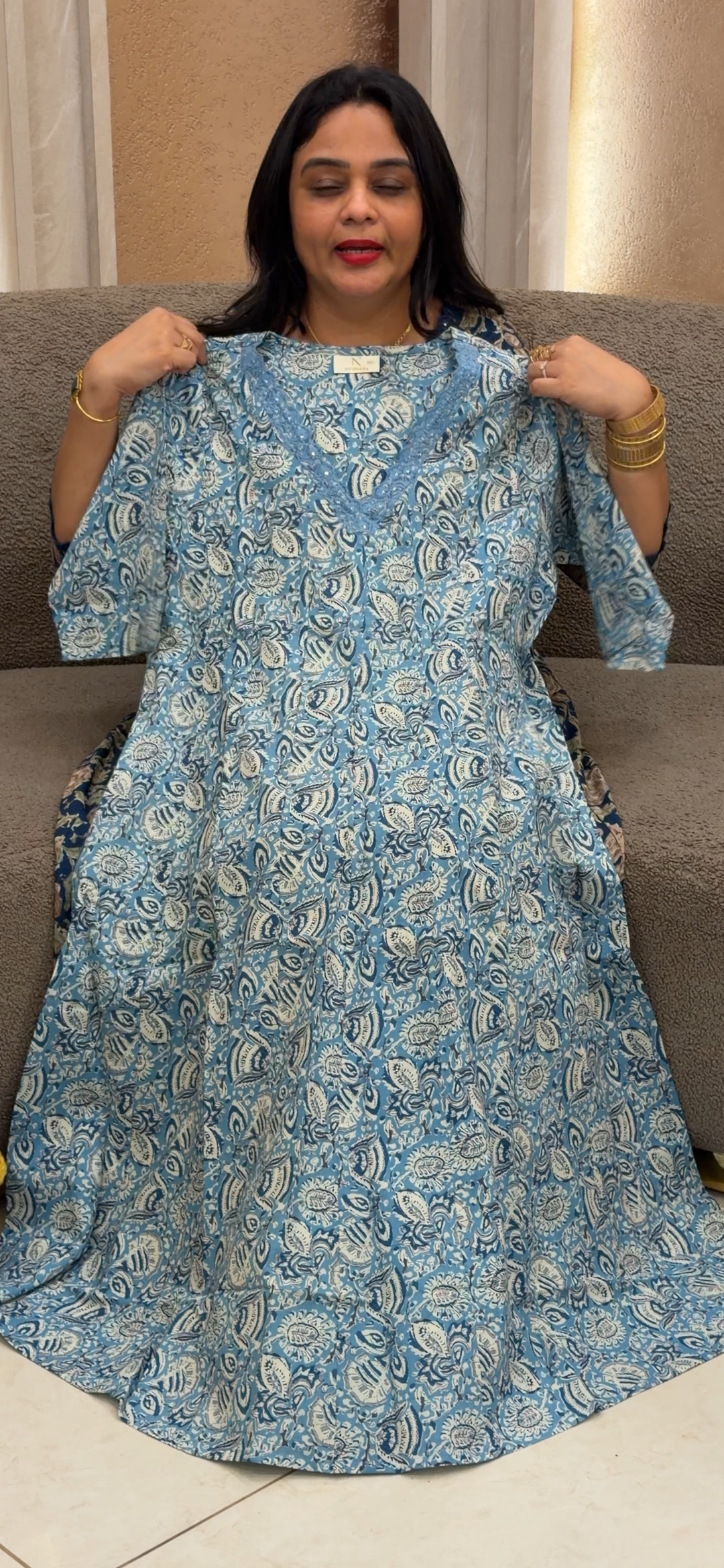 PRINTED ANARKALI TOPS - NUWA - 1622