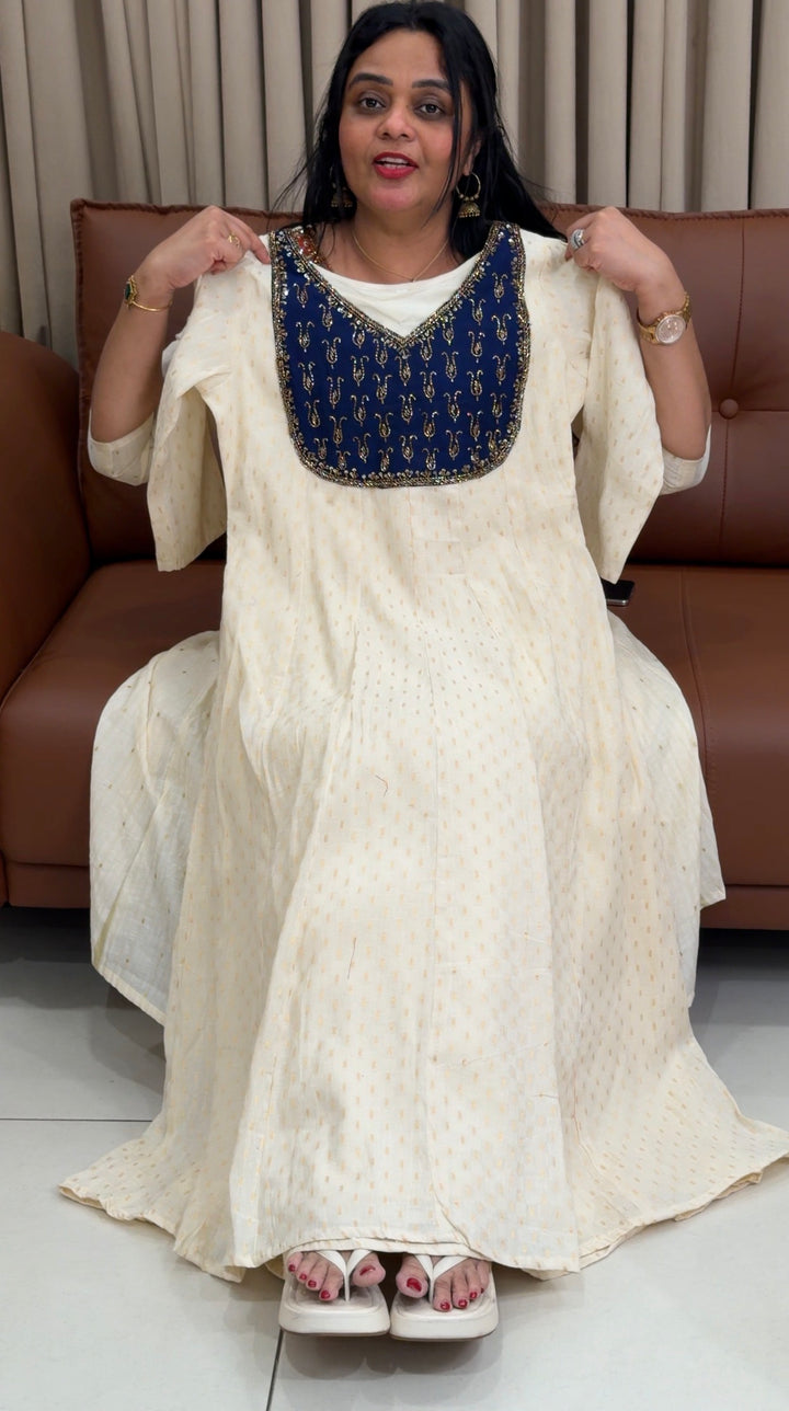 MALAI CHANDERI ANARKALI TOPS - NUWA-1843
